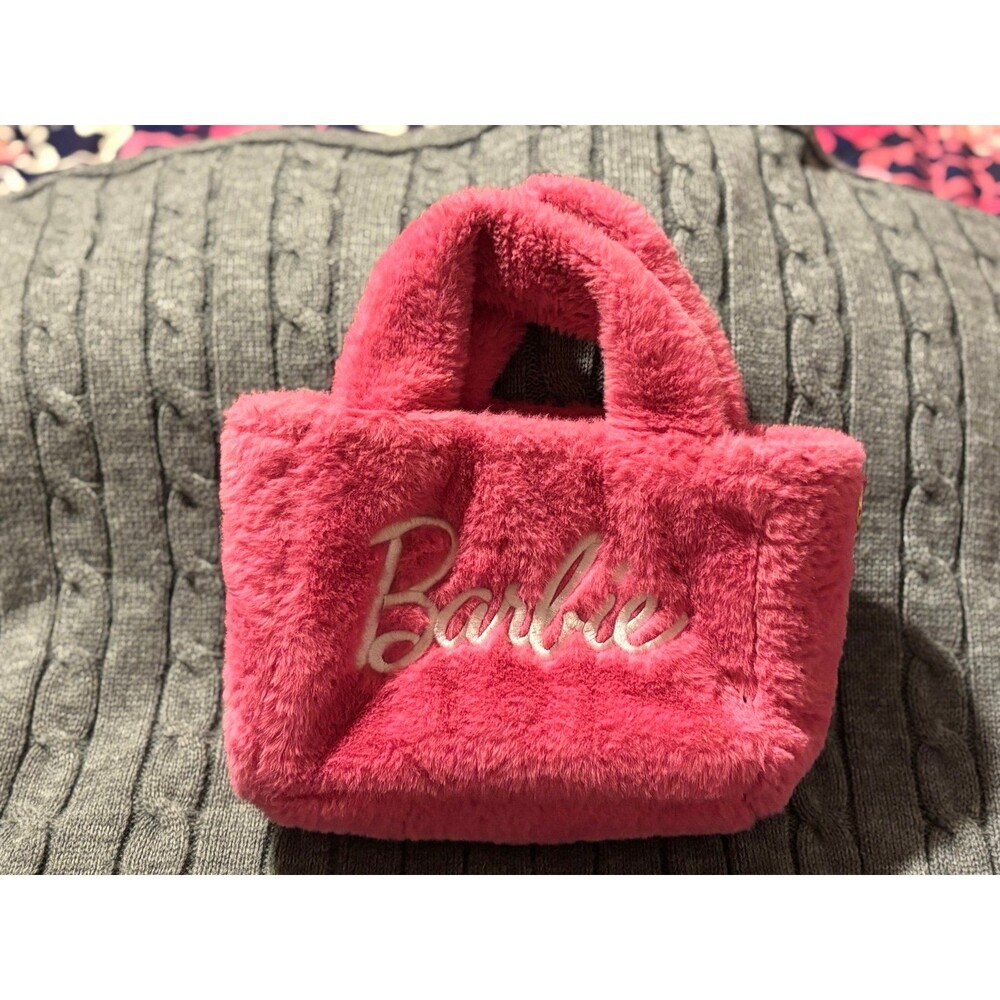 Barbie x Skinnydip Pink Plush Fluffy tote bag
